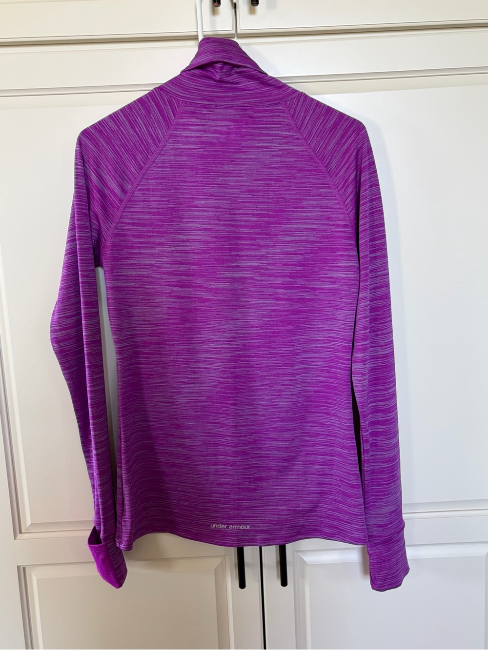 Under Armour Purple Heathered Long Sleeve Mock Neck Top - Picture 7 of 11